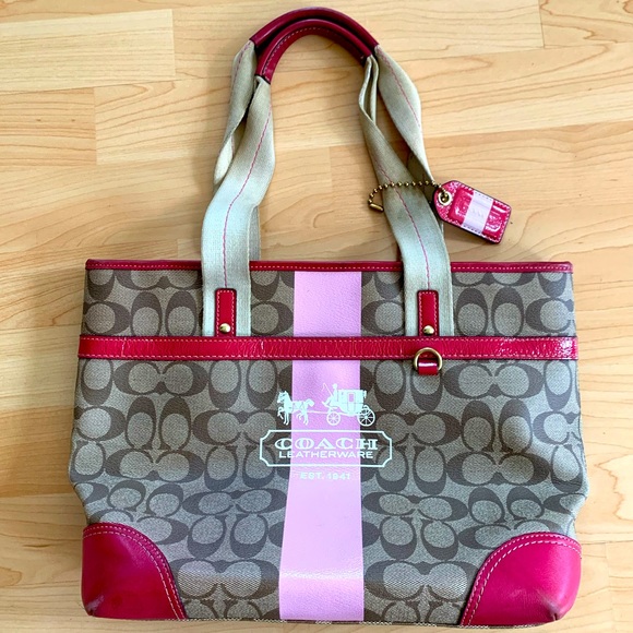 Coach Pink shoulder bag - Picture 1 of 4